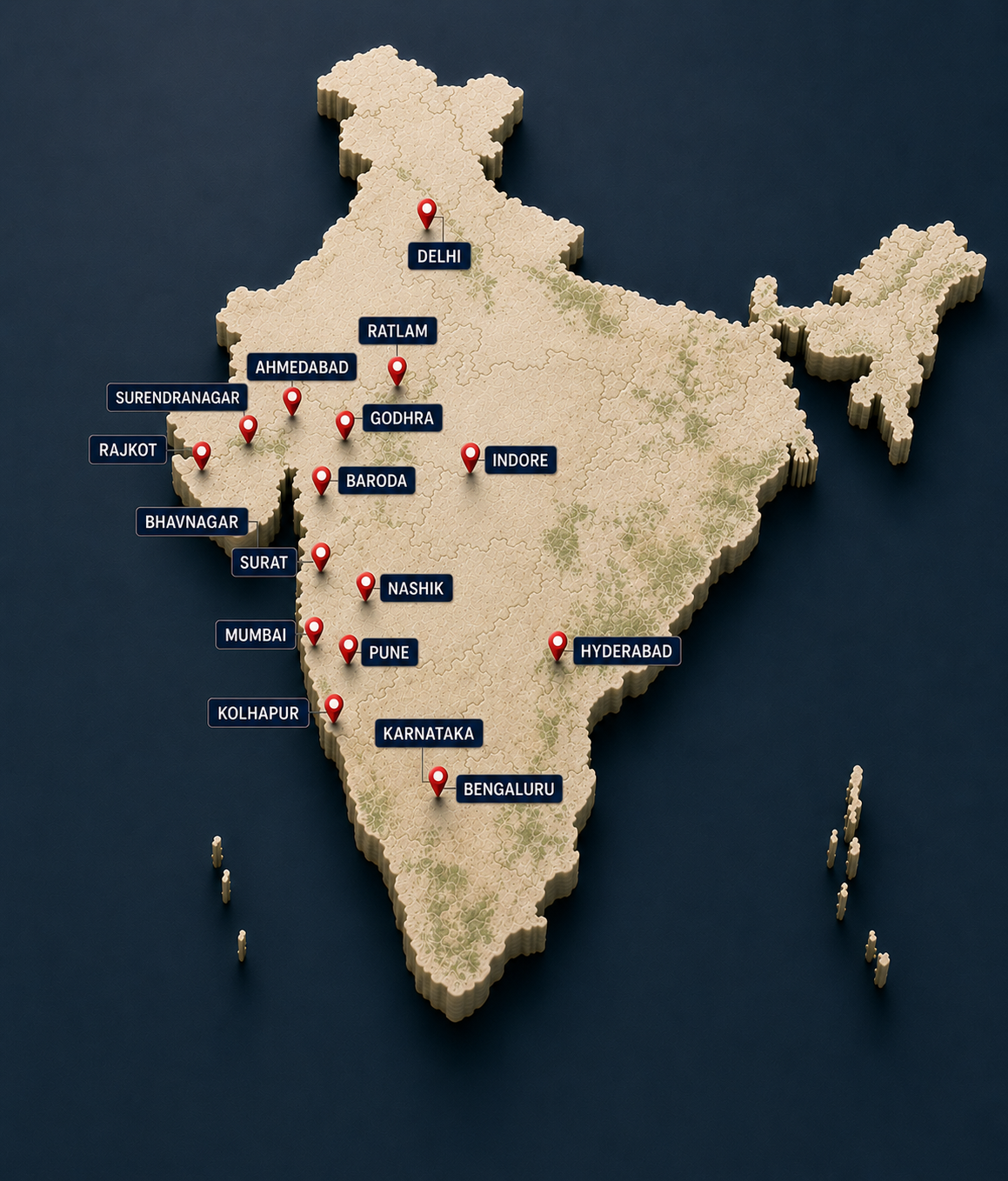 3D Map of Office Locations